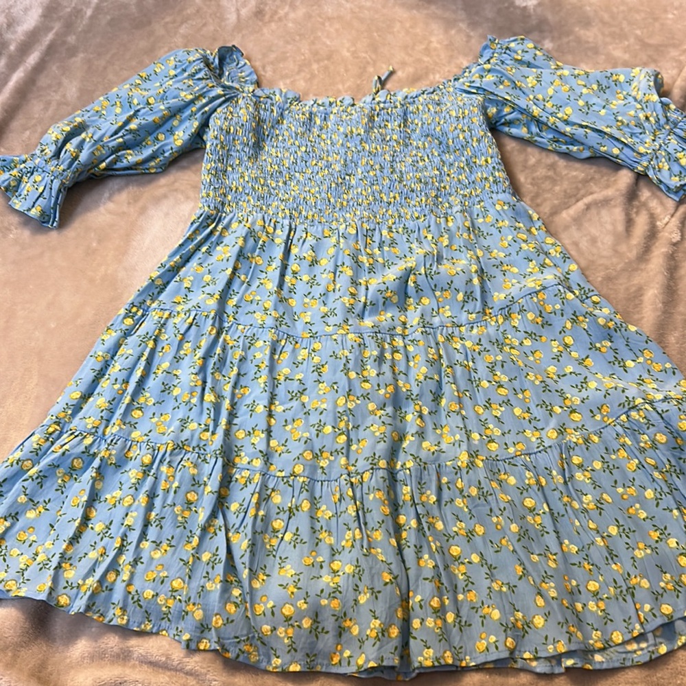 Faithfull the brand charlotte floral smocked mini dress - Picture 7 of 7